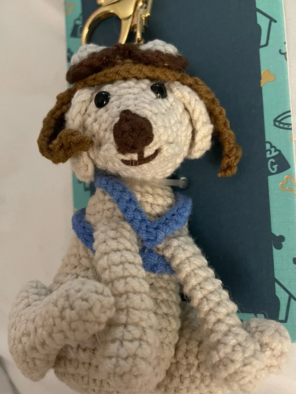 Piper Crochet Dog Charm Key Chain - New - Dog Lover